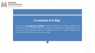 Accountants in Ealing | Majesticaccountants.com