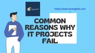 Common Reasons Why IT Projects Fail