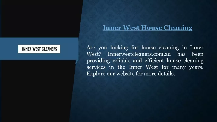 inner west house cleaning