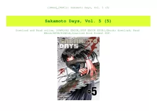 ((Read_[PDF])) Sakamoto Days  Vol. 5 (5) (DOWNLOAD E.B.O.O.K.^)