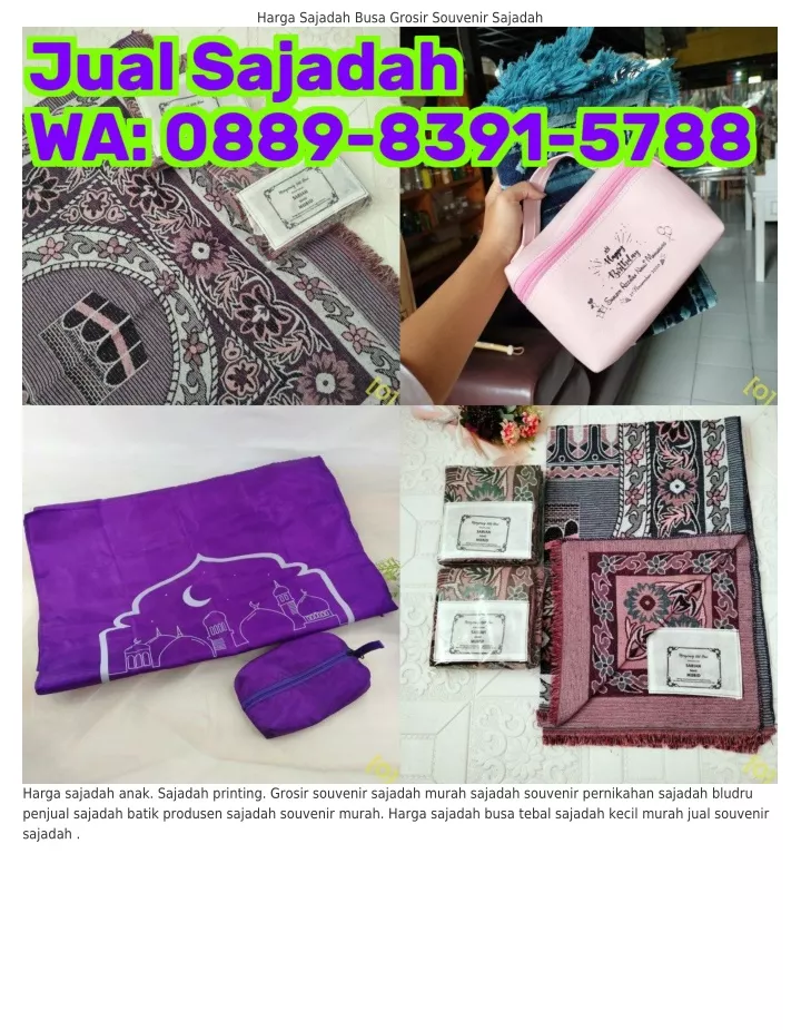 harga sajadah busa grosir souvenir sajadah