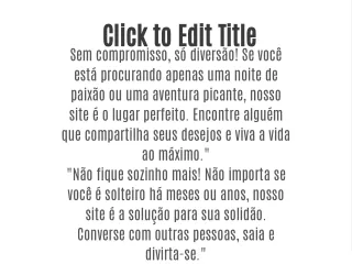 click to edit title sem compromisso s divers