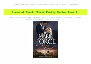 Download EBOoK@ State of Shock (First Family Series Book 4) FREE EBOOK