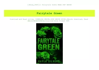 ((Read_[PDF])) Fairytale Green READ PDF EBOOK