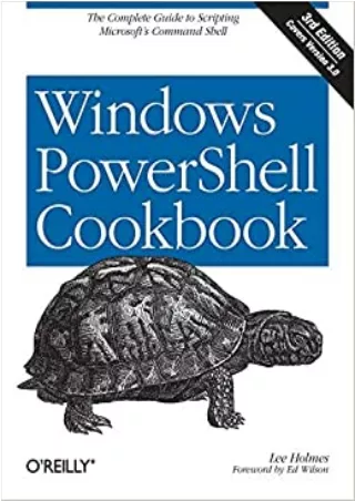 READ Windows PowerShell Cookbook The Complete Guide to Scripting Microsoft s Command