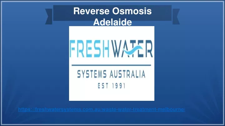reverse osmosis adelaide