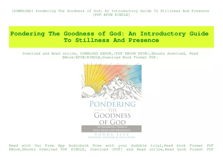 download pondering the goodness