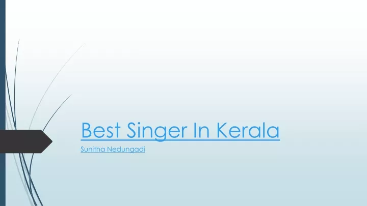 best singer in kerala sunitha nedungadi