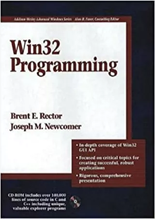EBOOK Win32 Programming Addison Wesley Advanced Windows Series 2 Vol set