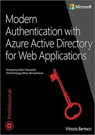 DOWNLOAD Modern Authentication with Azure Active Directory for Web Applications