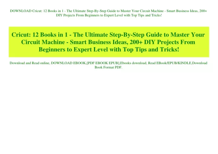 download cricut 12 books in 1 the ultimate step