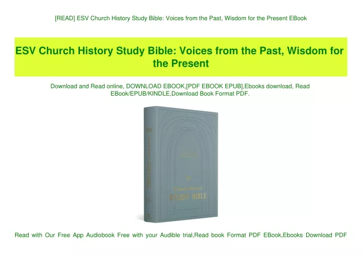 read esv church history study bible voices from