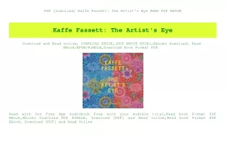 PDF [Download] Kaffe Fassett The Artist's Eye READ PDF EBOOK