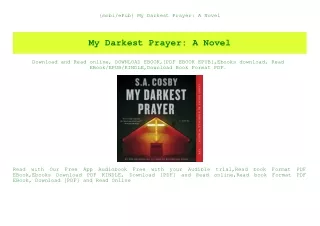 {mobiePub} My Darkest Prayer A Novel (DOWNLOAD E.B.O.O.K.^)