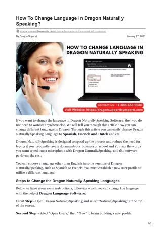 how to change language in dragon naturally