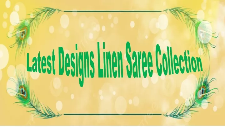 latest designs linen saree collection