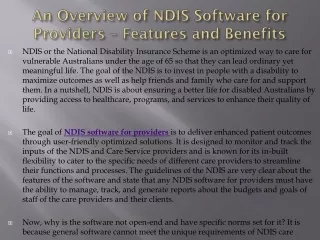 NDIS Software for Providers
