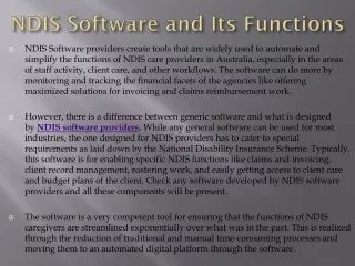 NDIS Software Providers