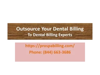 outsource your dental billing to dental billing experts