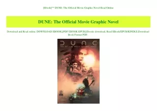 [Ebook]^^ DUNE The Official Movie Graphic Novel Read Online
