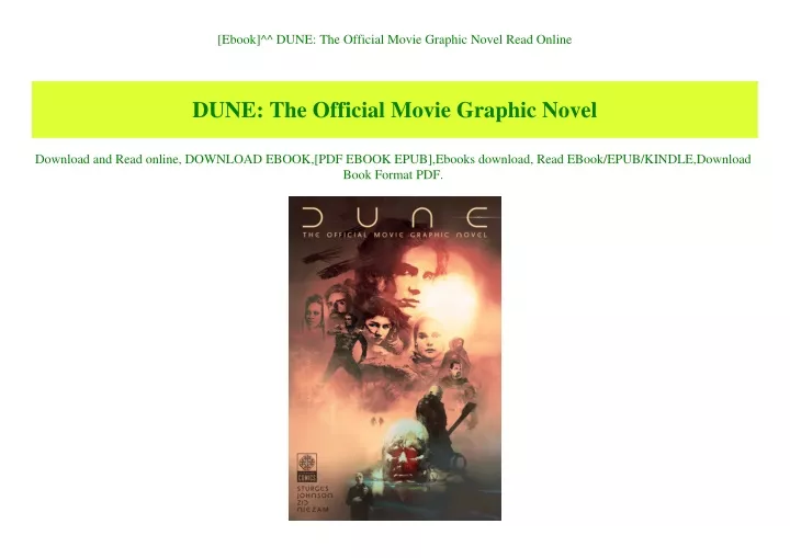 ebook dune the official movie graphic novel read