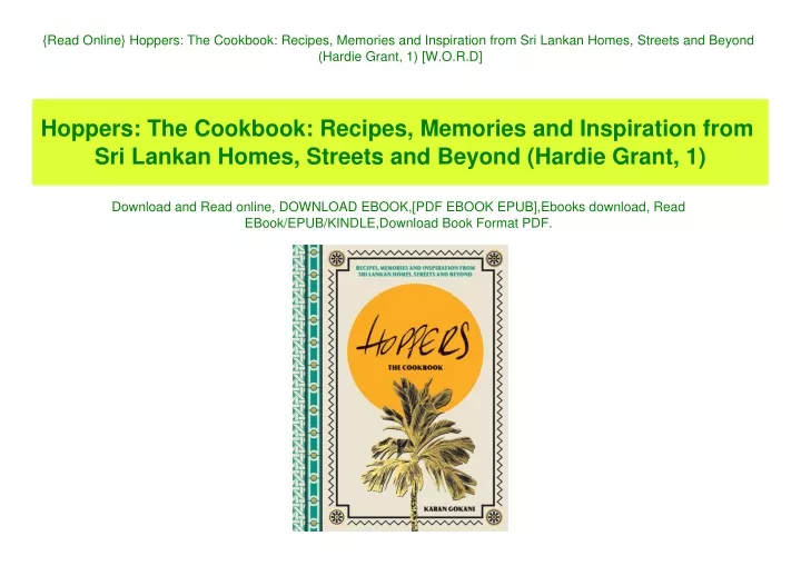 read online hoppers the cookbook recipes memories