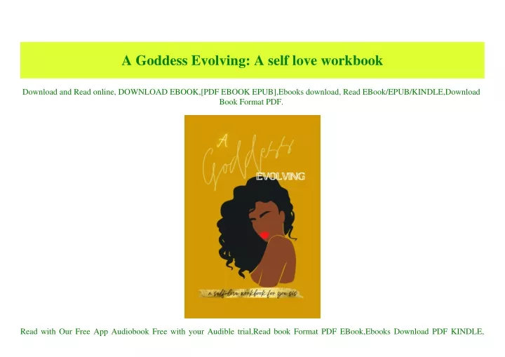 a goddess evolving a self love workbook