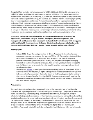 the global text analytics market accounted