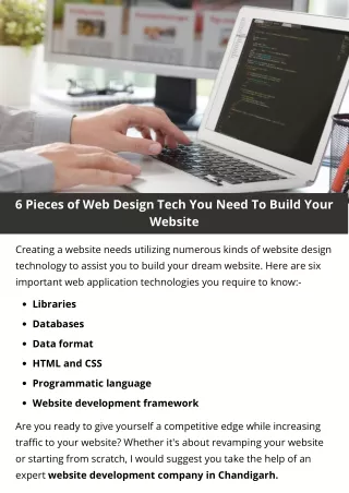 6 pieces of web design tech you need to build