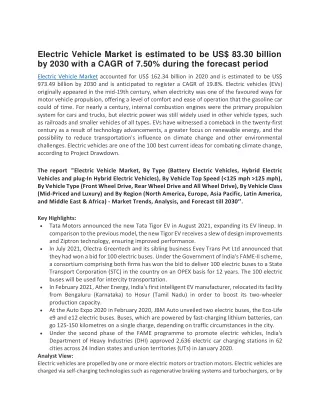 Electric Vehicle Market