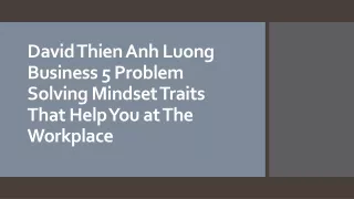 David Thien Anh Luong Business 5 Problem Solving Mindset Traits That Help You at The Workplace