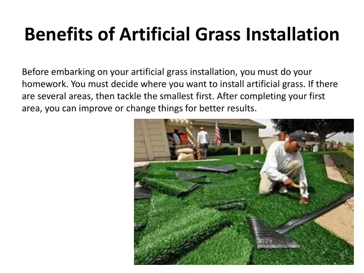 benefits of artificial grass installation