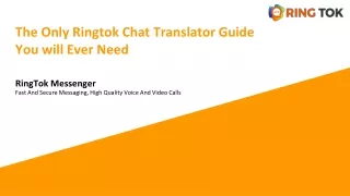The Only Ringtok Chat Translator Guide You will Ever Need