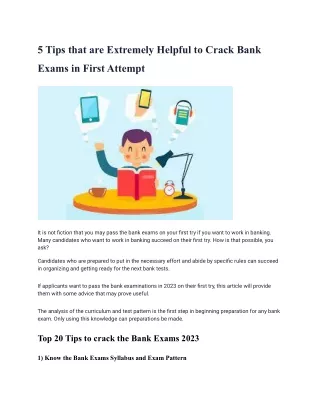 5 Tips that are Extremely Helpful to Crack Bank Exams in First Attempt