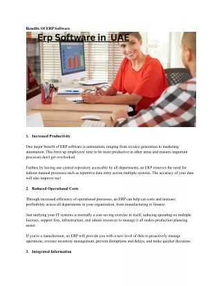 benefits of erp software
