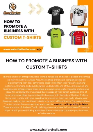 How to Promote a Business With Custom T-Shirts
