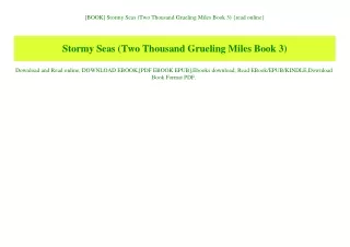 [BOOK] Stormy Seas (Two Thousand Grueling Miles Book 3) {read online}