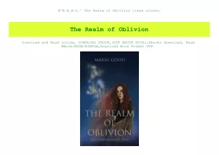 r e a d the realm of oblivion read online