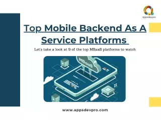 Mobile Backend As A Service Platforms In 2023