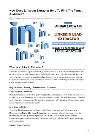 how does linkedin extractor help to find