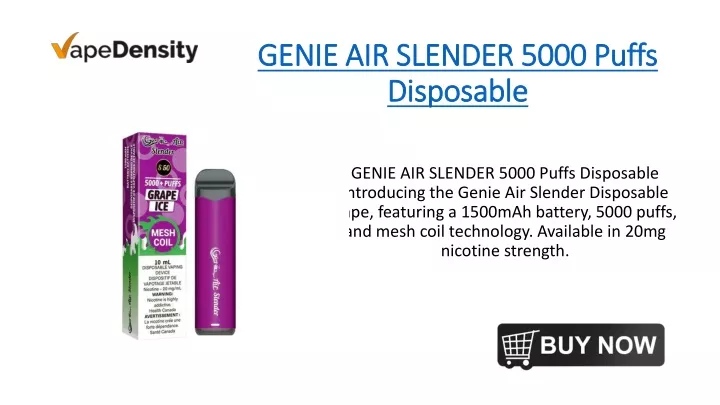 genie air slender 5000 puffs disposable