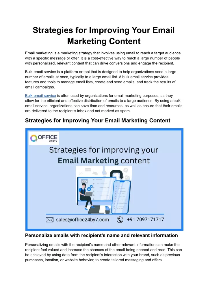 strategies for improving your email marketing