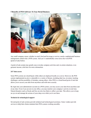 5 benefits of pos software to your retail business