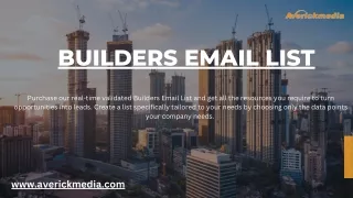 Builders Email List - Latest Updated List