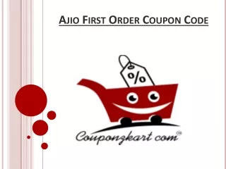 Ajio First Order Coupon Code- Couponzcart
