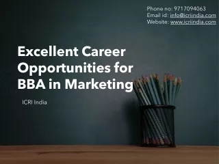 Excellent Career Opportunities for BBA in Marketing