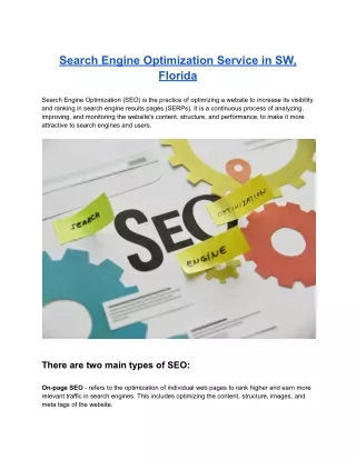 search engine optimization service in sw florida
