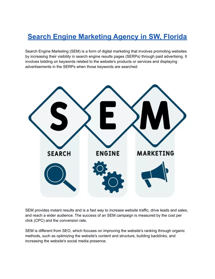 search engine marketing agency in sw florida