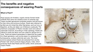 The benefits and negative consequences of wearing Pearls