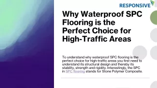 why waterproof spc flooring is the perfect choice for high traffic areas